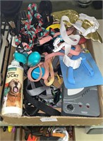 Dog harnesses, leashes, nail clipper, sprays,