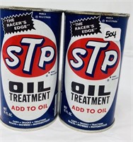 2 Vintage STP Oil Treatment Cans