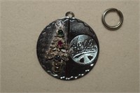Sterling Engraved Christmas/Tree Charm