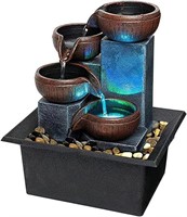 Small Tabletop Waterfall Fountain Zen Meditation F