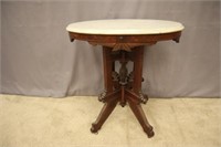 OVAL MARBLE TOP TABLE: