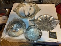 Lot of Silver Plate Trays & Dishes