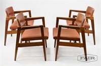 Set of 4 Armchairs by W.H. Gunlocke Chair Co.