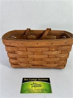 Small Longaberger Basket Leather Handle Wall