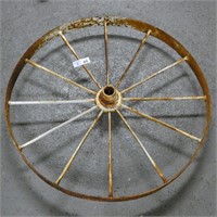 Heavy Cast Iron Wagon Wheel