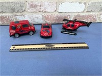 (3X) 1980'S BUDDY L SPIDERMAN VEHICLES- VAN, CAR &