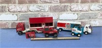 (5 PCS) REMCO COCA COLA TRUCKS & BUDDY L PEPSI