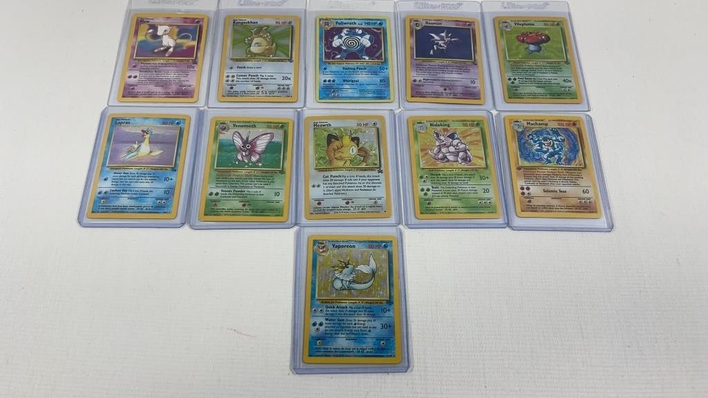 11 Vintage 1995 & 2016 Base Set Holo Pokemon Cards