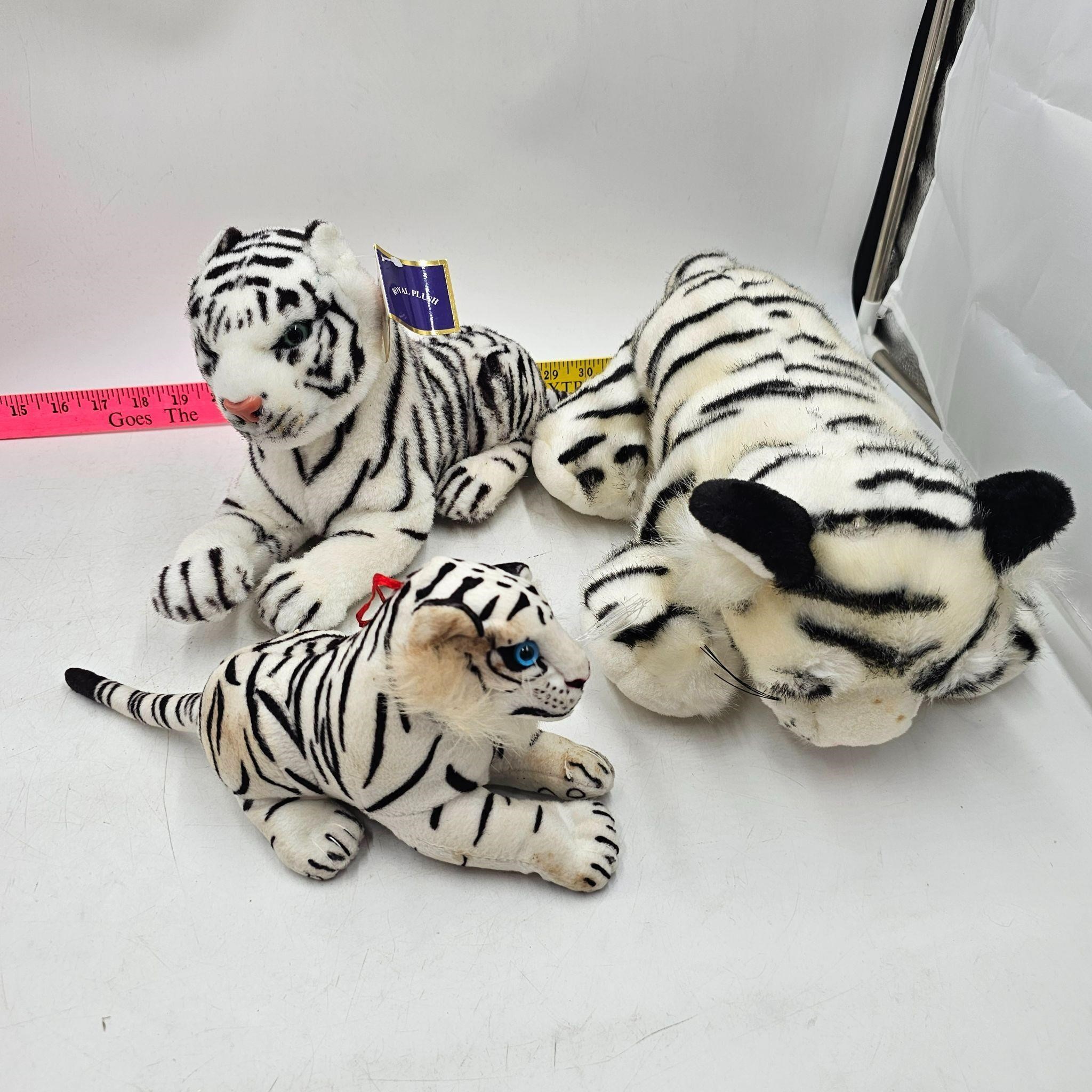 White Tiger Stuffed Animals (3)