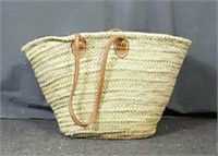 Woven basket with handles 14" tall x 22"