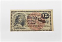 4th ISSUE 15 CENT FRACTIONAL NOTE - VG/FINE