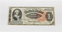 1886 $1 MARTH WASHINGTON SILVER CERTIFICATE - VF+