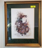 SIGNED SANTA CLAUS PRINT