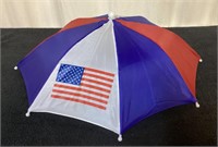 G) unique patriotic, head umbrella