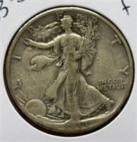 Of) 1933-s walking liberty half dollar condition F