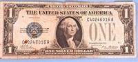 1928 SILVER CERTIFICATE $ 1 DOLLAR BILL FUNNY BACK