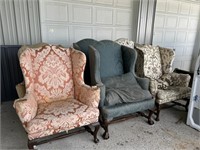 6 Kittenger Williamsburg Wing Back Chairs