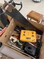 Hand Saw, Chargers, Misc Tools