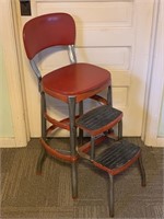 Vintage red Costco step stool/chair