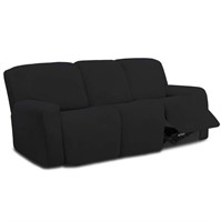 R1821  Easy-Going Recliner Sofa Slipcover, Black