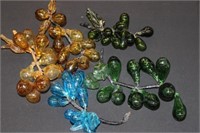 Handblown Glass Grape Decor