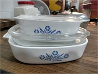 2 corning ware casser ole dishes one 10x10  and 2