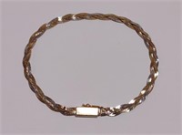 Tri-Colored Braided Bracelet (Marked 14K)