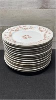 15 Bridal Rose Pattern 7.5" Plates Assorted Makers