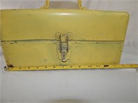 Yellow Metal Tackle Box Toolbox with Tools