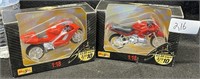 (2) 1:18 SCALE MASITO DIE CAST MOTORCYCLES
