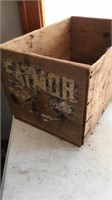 “Eatmore”-vintage wood box with advertising -size