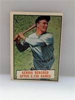1961 Topps #405 Gehrig Benched after 2130 Games mk