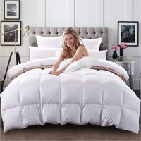 queen:90x90 inches  C&W White Goose Down Comforter
