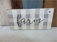 Wood Farm Sign 5x10"