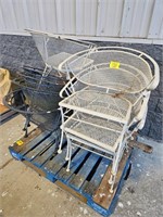 (7) WROUGHT IRON CHAIRS