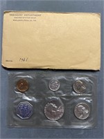 1961 Us Mint Silver Proof Set