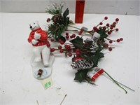 Coca-Cola Bear Statue & Misc Christmas