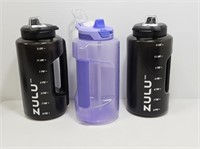 3 - 64 OZ ZULU BOTTLES