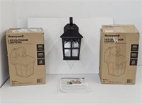 2 NEW HONEYWELL LED SOLAR OUTDOOR LANTERN LIGHTS