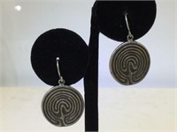 Pair of SW Sterling Silver earrings with Designer