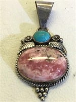 Sterling Silver Indian Handmade Signed Pendant