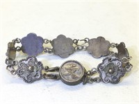 Vintage 850 Fine Silver Japanese bracelet with