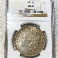 1880 Morgan Silver Dollar NGC - MS63