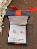 1/10 TW Diamond & Sterling Earrings