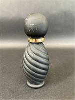 Matte Black Glass Twisted Design Perfume Bottle