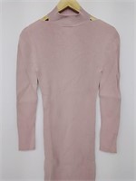 New women's pink ribbed knit dress size medium