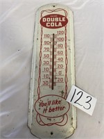 Double Cola Metal Thermometer