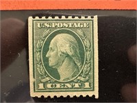 #443 UNUSED STAMP 1914 SCARCE ROTARY P10 COIL