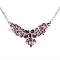 NATURAL PURPLE PINK RHODOLITE GARNET Necklace