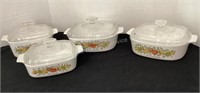 Corning Ware "Spice of Life" Casserole Dishes